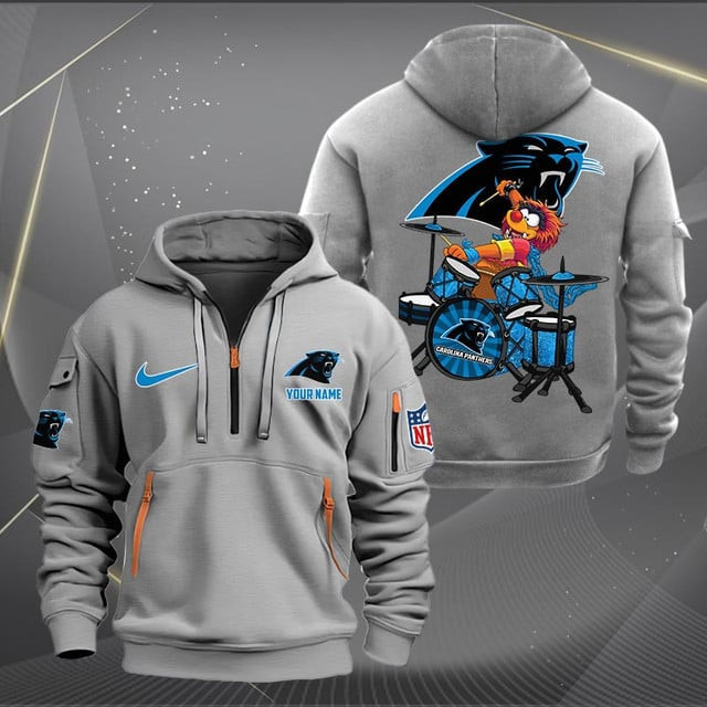 Carolina Panthers Premium Personalized Quarter Zip Hoodie AZBTCQZH000005