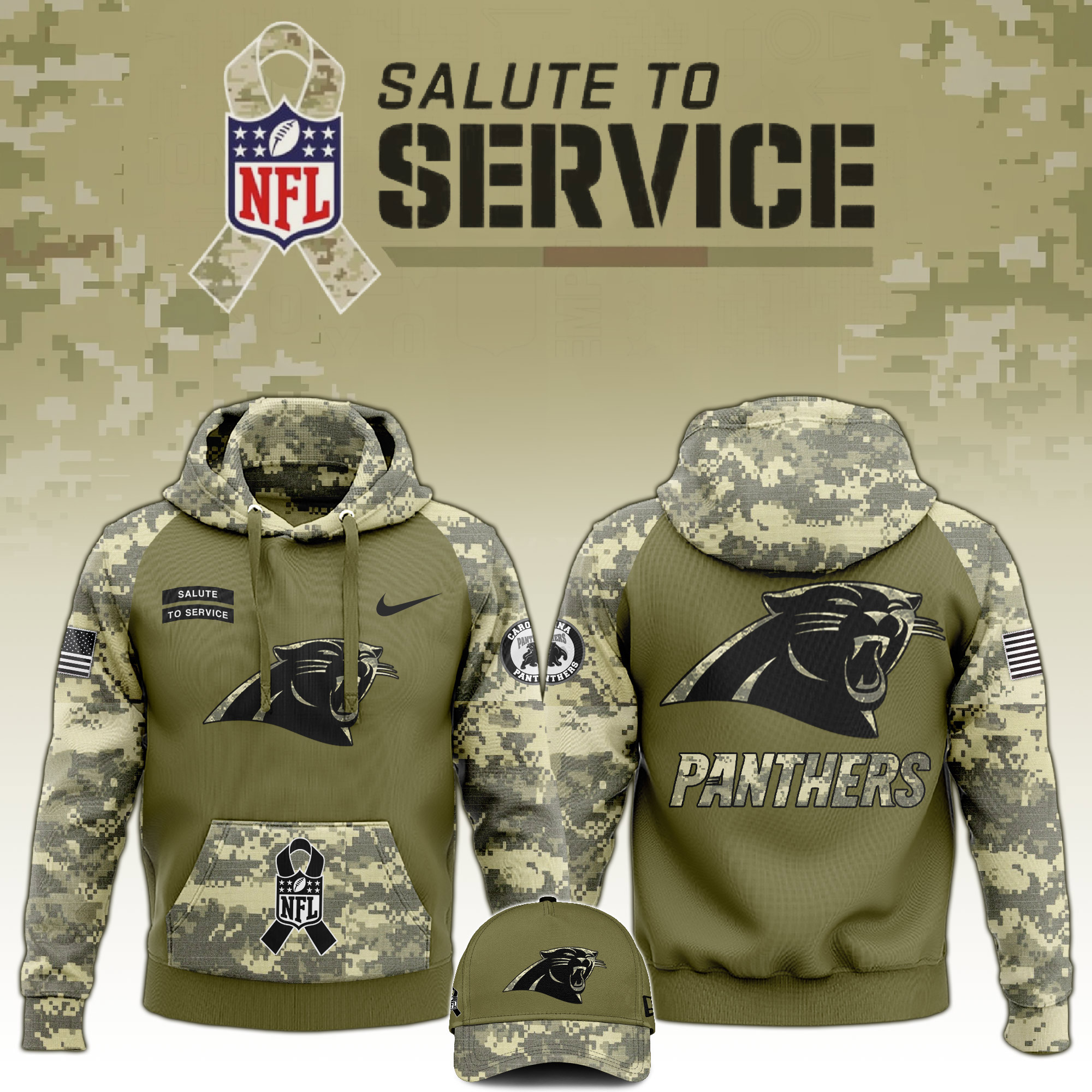 Carolina Panthers Veterans Day Hoodie