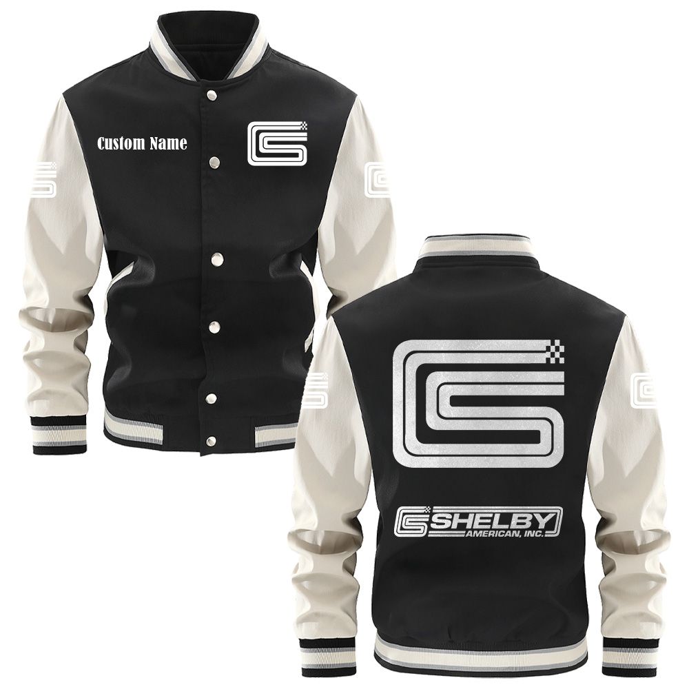 Carroll Shelby Varsity Jacket, Baseball jacket, Letterman Jacket Customize Name, Multicolor