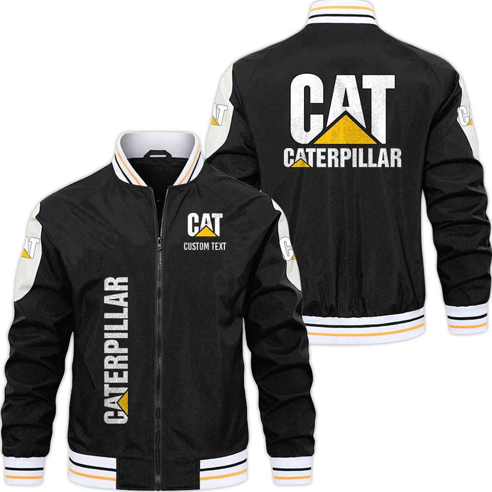 Caterpillar Varsity Jacket, Zipper Jackets Customize Name