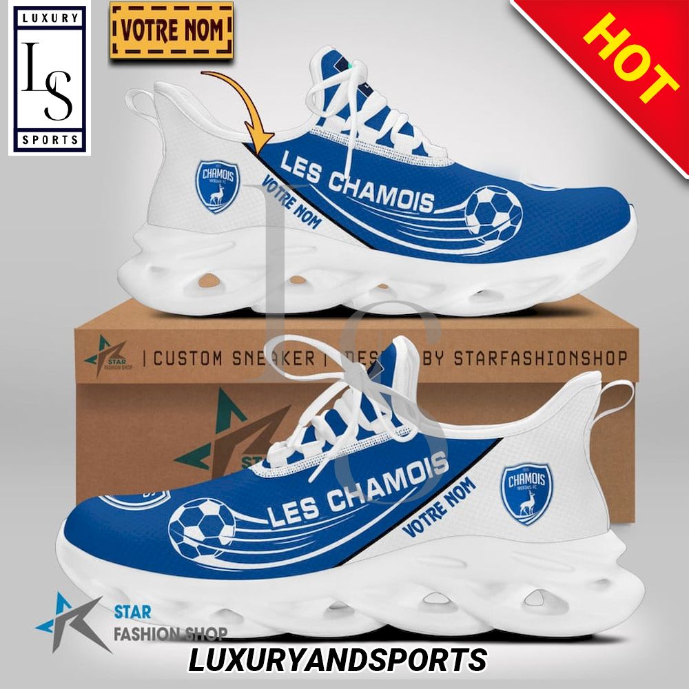 Chamois Niortais FC Ligue 2 Custom Name Max Soul Shoes