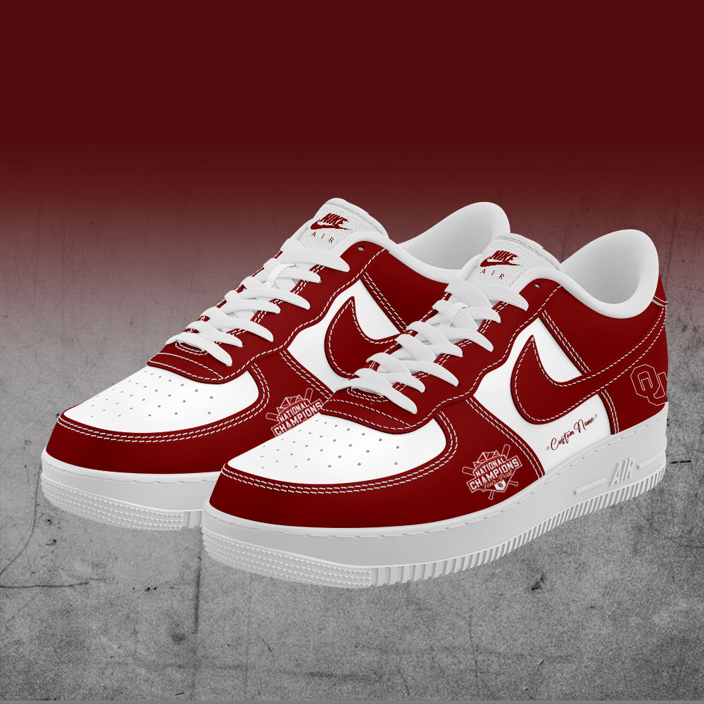 Champion Oklahoma Sooners Softball College World Series Champions Custom Name For Fans Shoes -SP07092401ID10