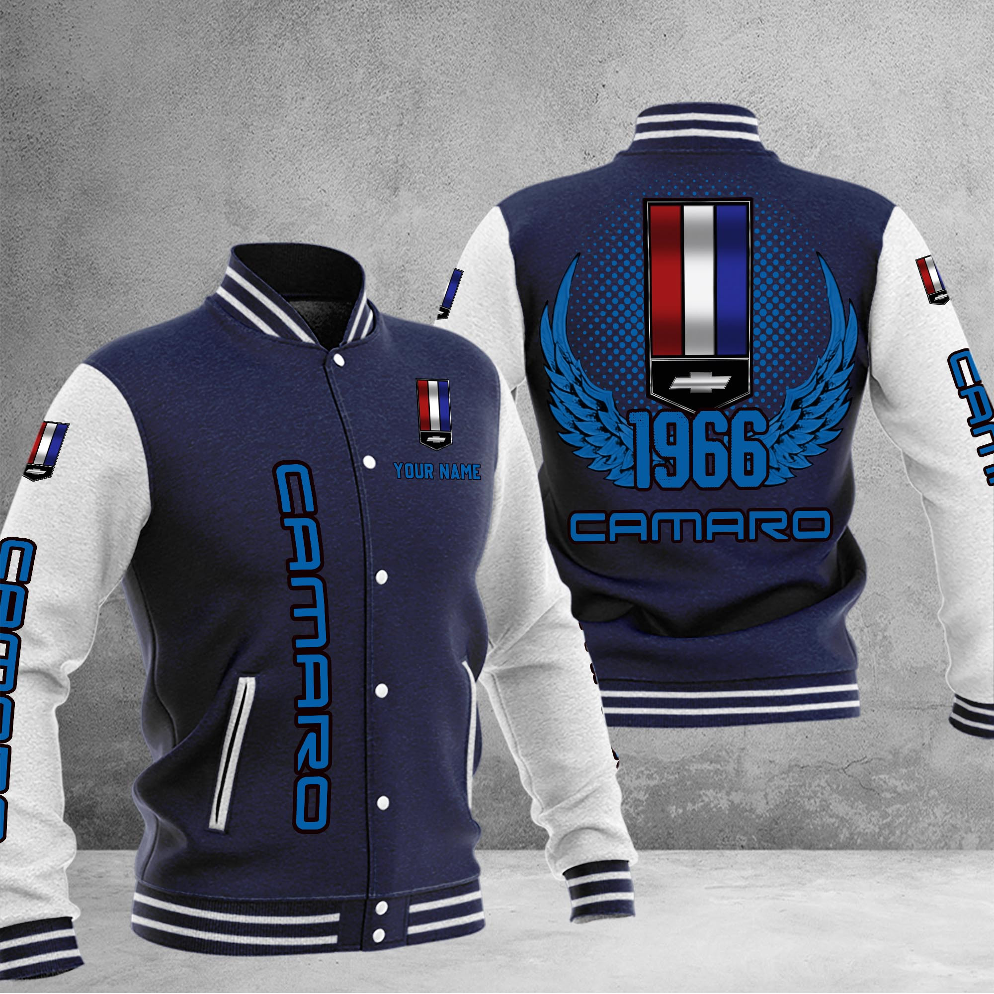 Chevrolet Camaro DMHJ1029 Baseball Jacket Multicolor