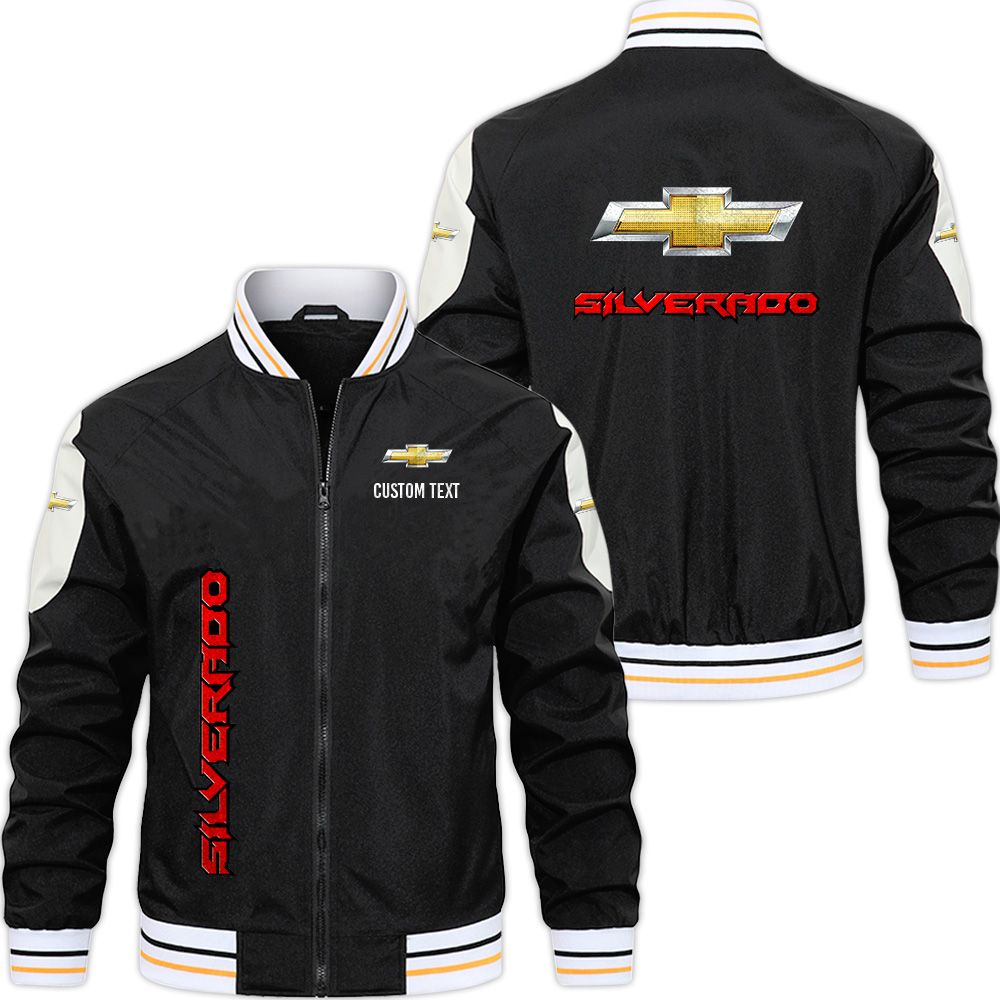 Chevy Silverado Varsity Jacket, Zipper Jackets Customize Name