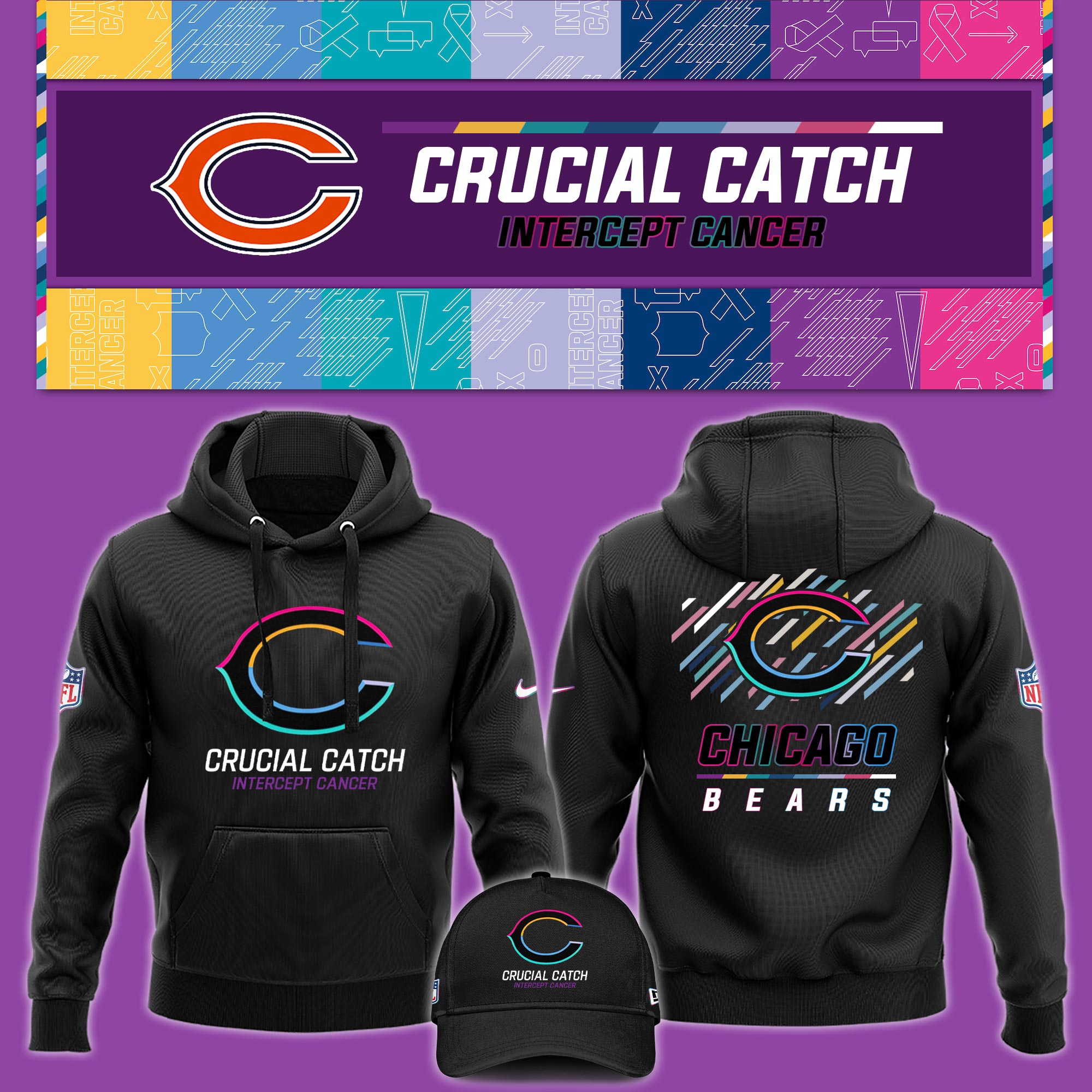 Chicago Bear Crucial Catch Hoodie
