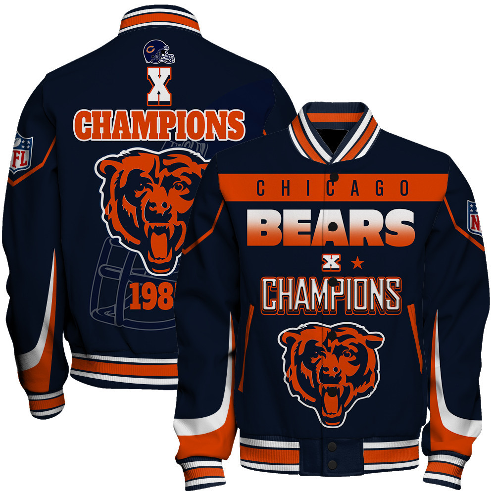 Chicago Bears X Super Bowl Champions Varsity Jacket