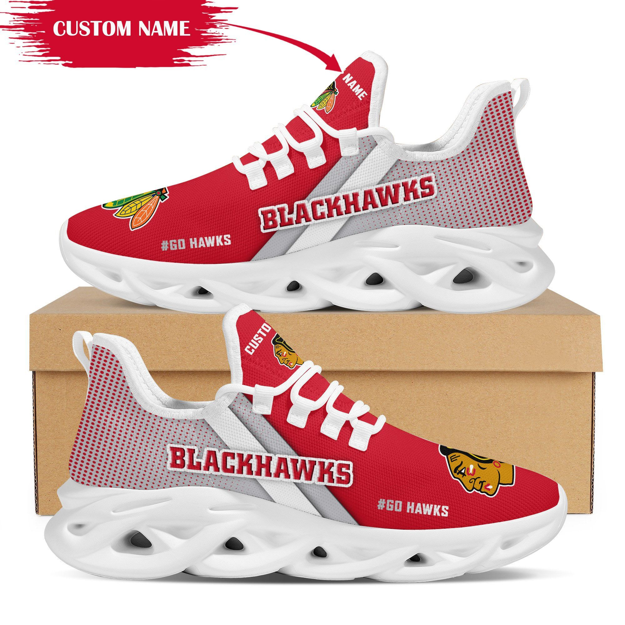 Chicago Blackhawks Custom Personalized Max Soul Sneakers Shoes