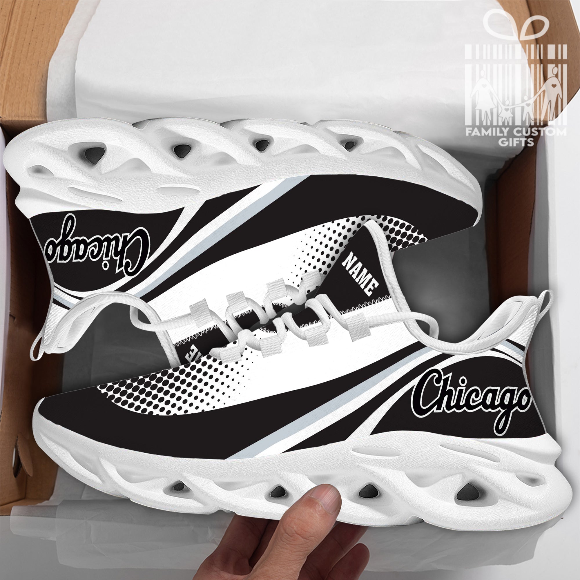 Chicago White Sox Custom Baseball Personalized Max Soul Sneakers Running Sport Shoes for Men Women
