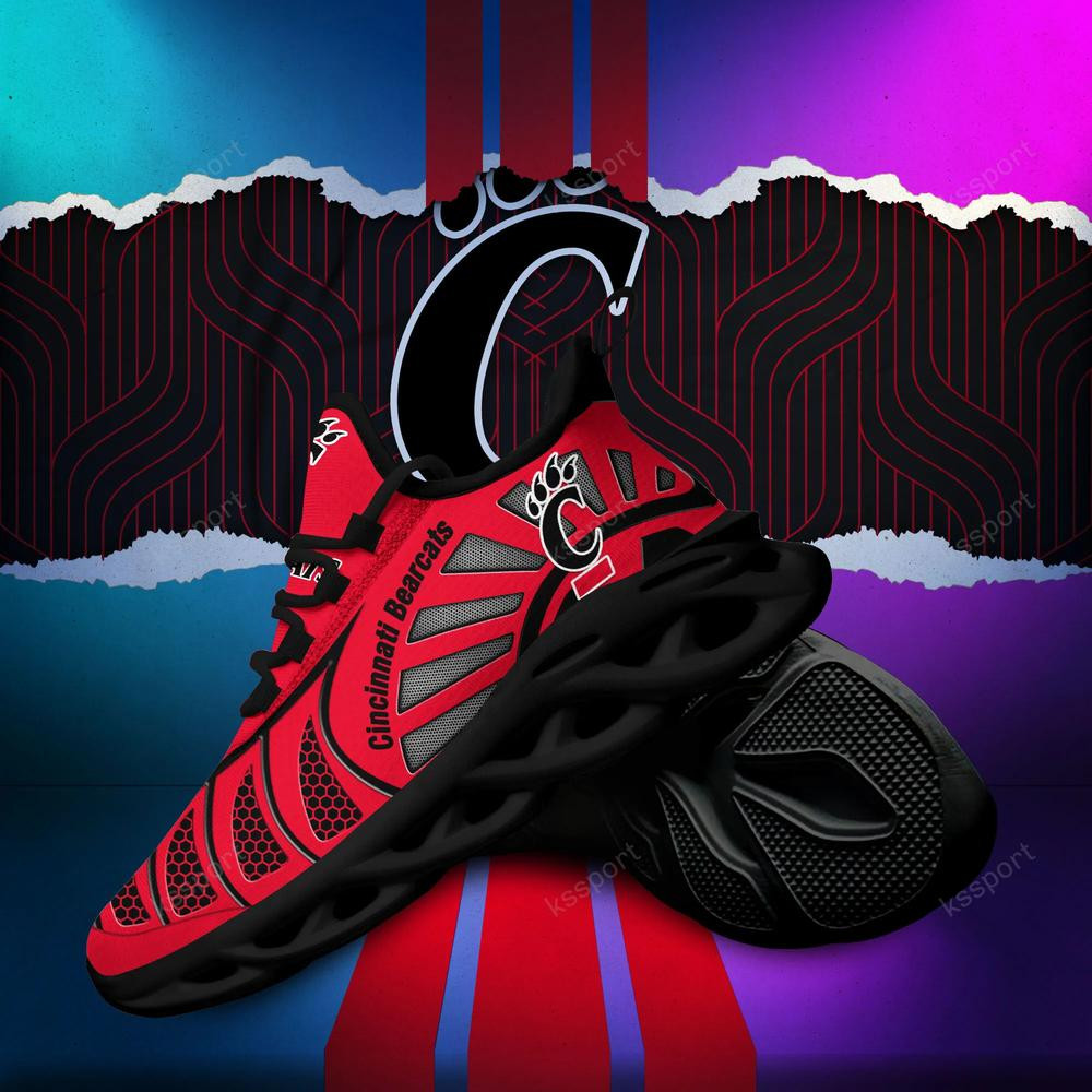 Cincinnati Bearcats Max Soul Clunky, Black And White Running Shoes