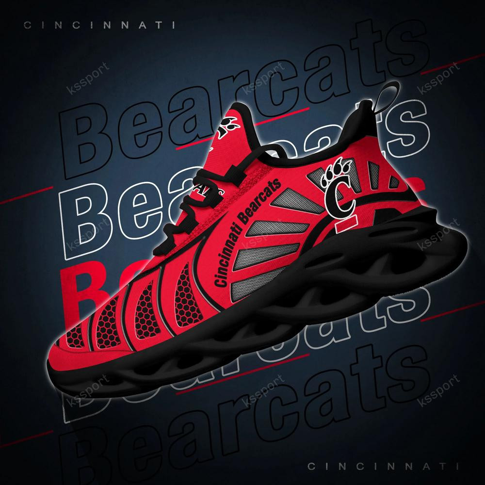 Cincinnati Bearcats Max Soul Clunky, Black And White Running Shoes