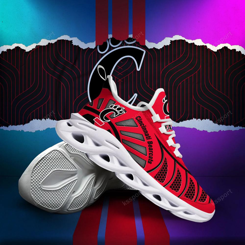Cincinnati Bearcats Max Soul Clunky, Black And White Running Shoes