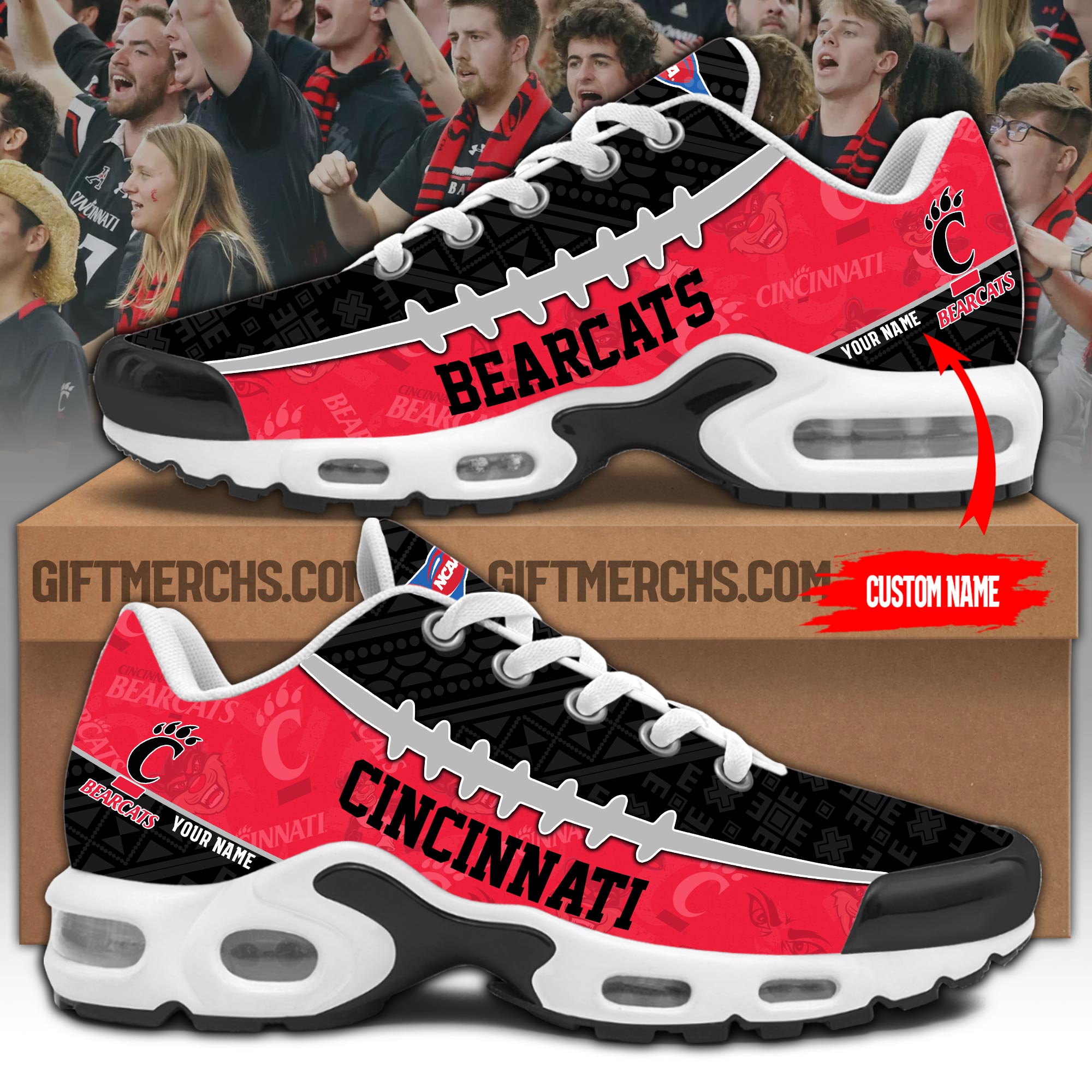 Cincinnati Bearcats Personalized Shoes