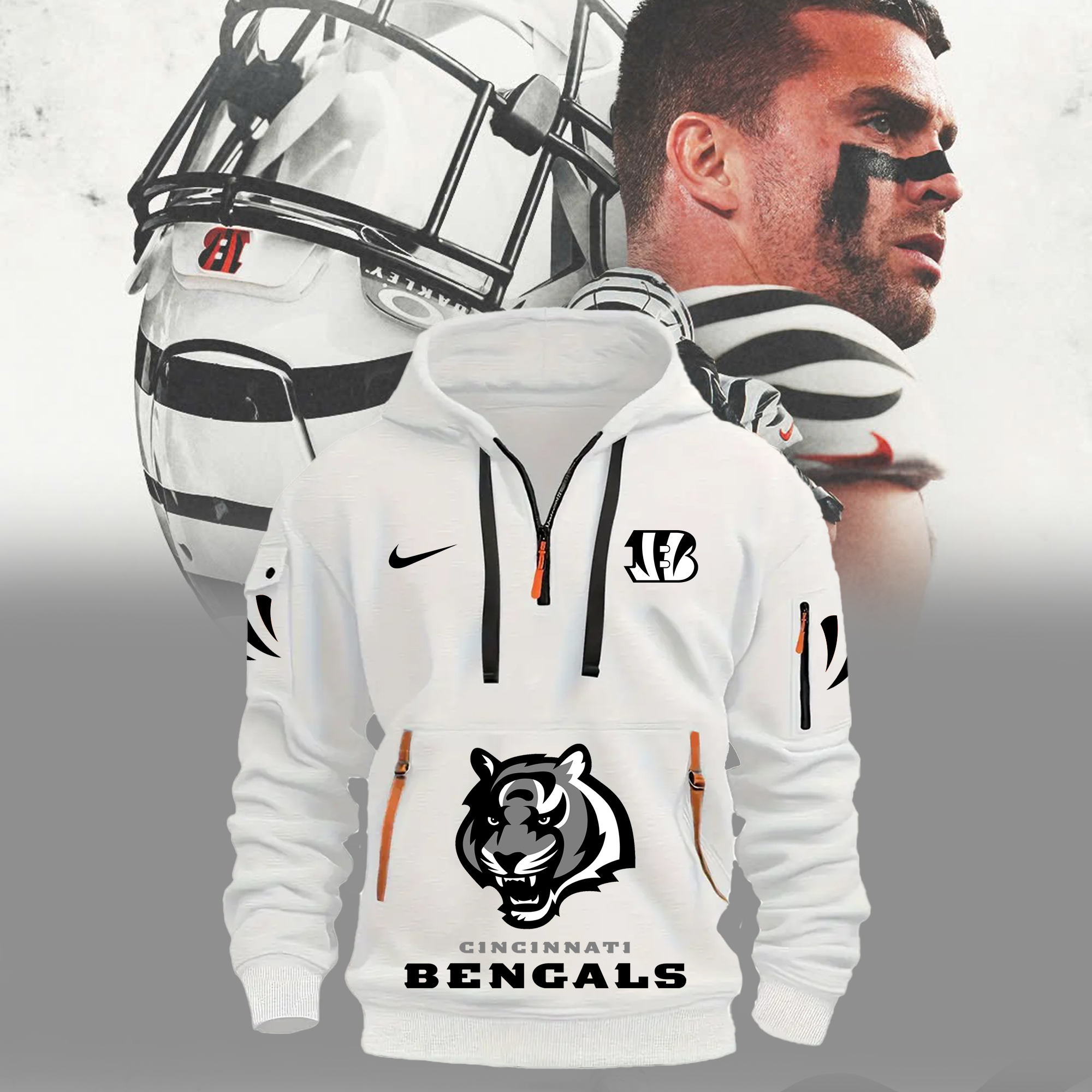Cincinnati Bengals White New Hoodie 2024