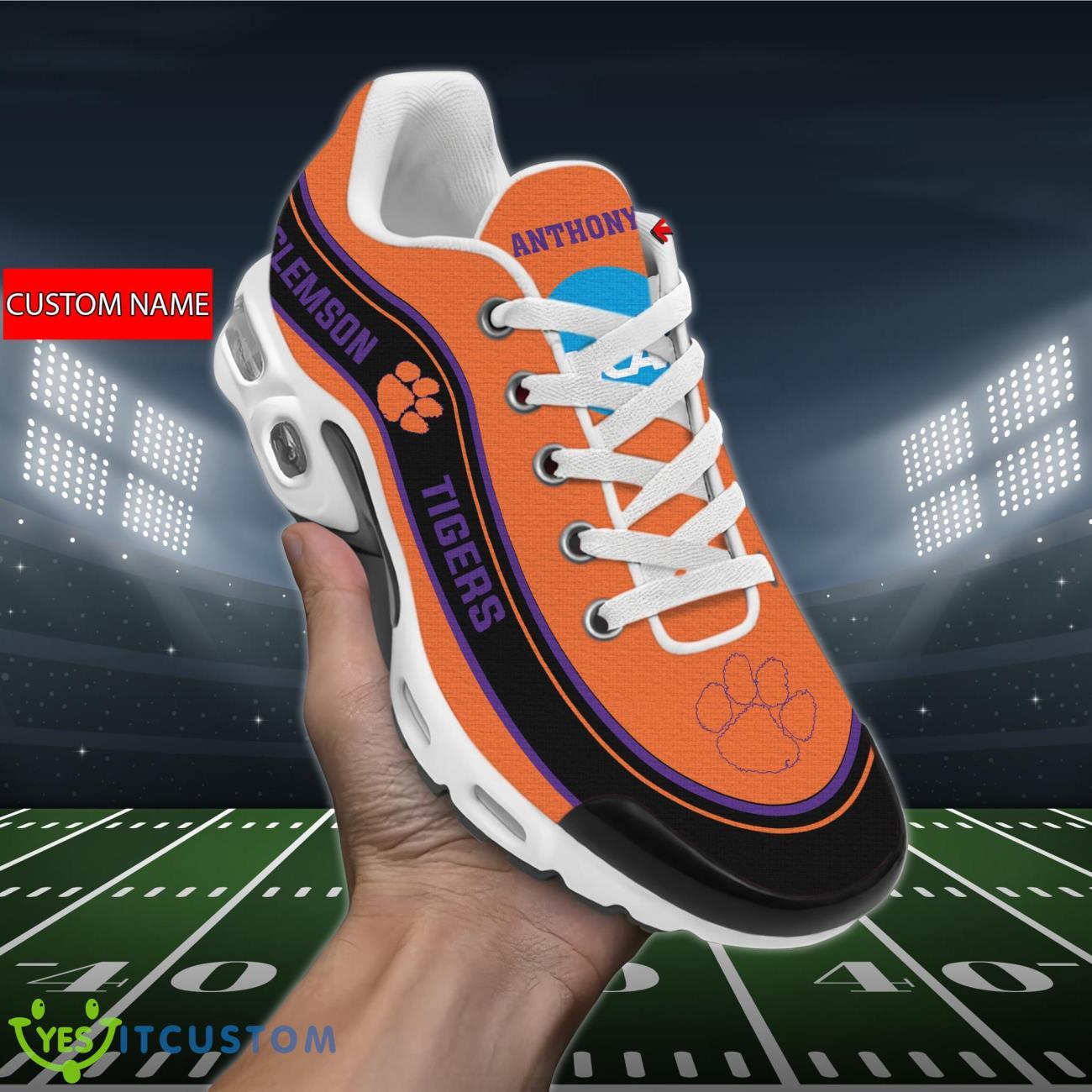Clemson Tigers NCAA Personalized Name Air Cushion Sports Shoes Sneaker KLTNS220236