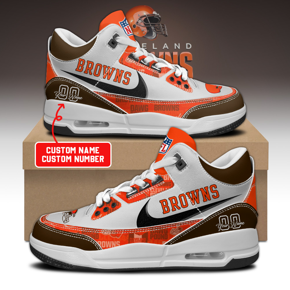 Cleveland Brown Personalized Shoes