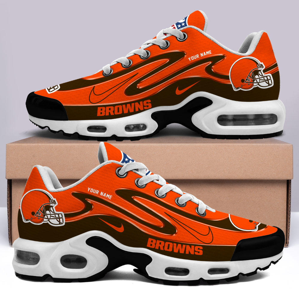 Cleveland Browns-Best Gift For Fans Double Swoosh Personalized H56 Shoes-SP28122308ID02DS01