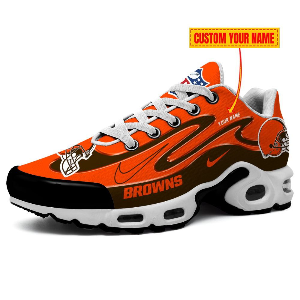 Cleveland Browns-Best Gift For Fans Double Swoosh Personalized H56 Shoes-SP28122308ID02DS01