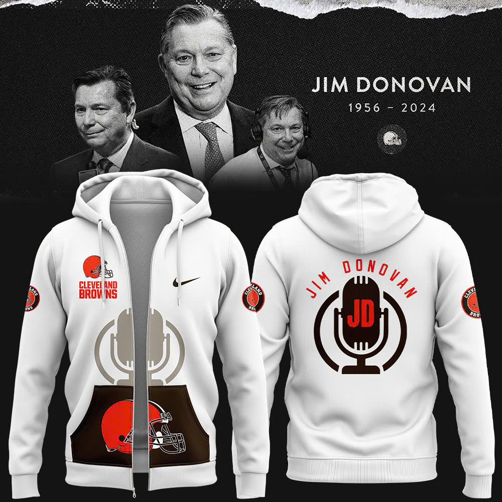 Cleveland Browns Jim Donovan Voice Special Zip Hoodie