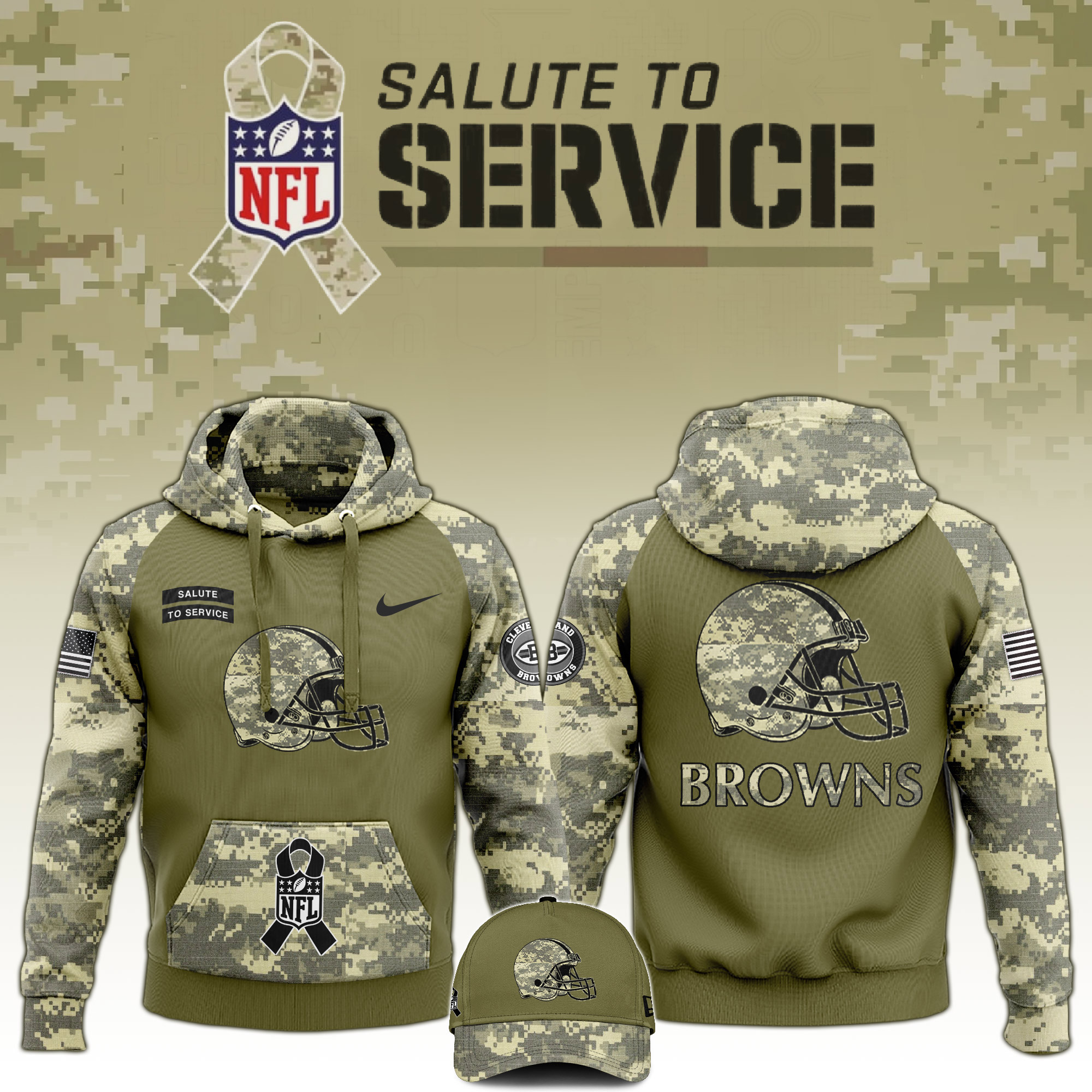 Cleveland Browns Veterans Day Hoodie