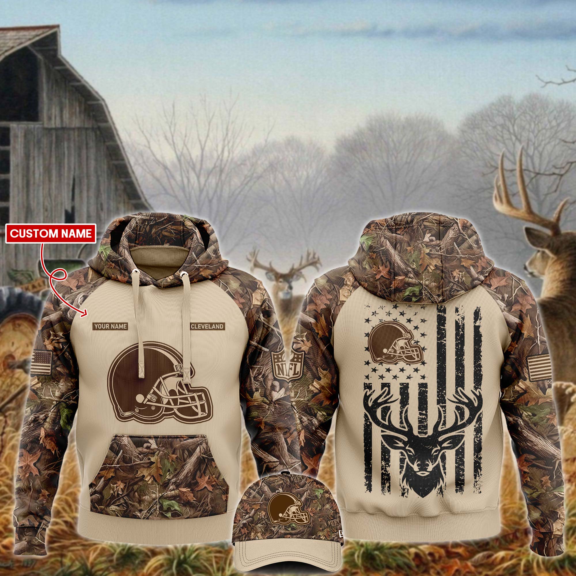 Cleveland Browns x Hunting Hoodie s