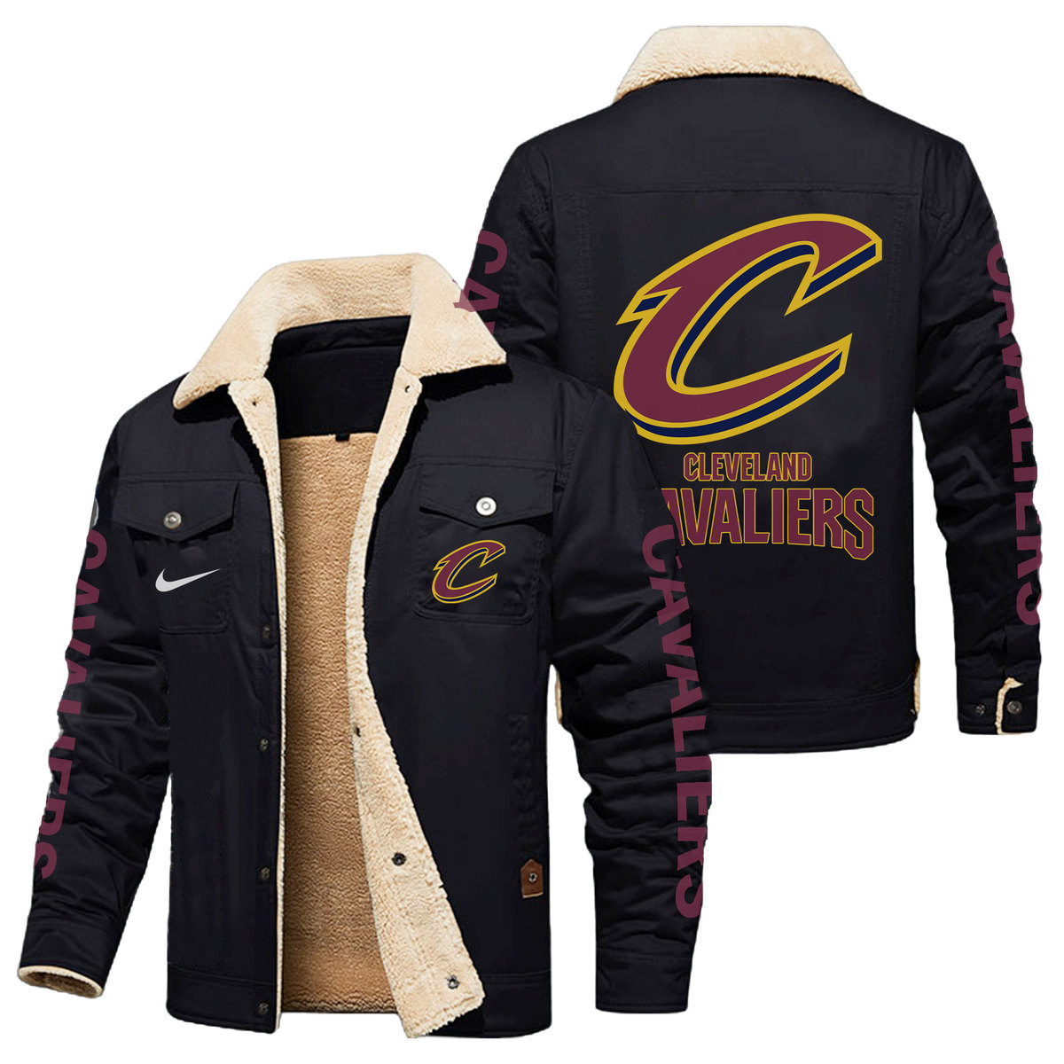 Cleveland Cavaliers Custom Name H111 Fleece Jacket-SP09052403ID10DS10