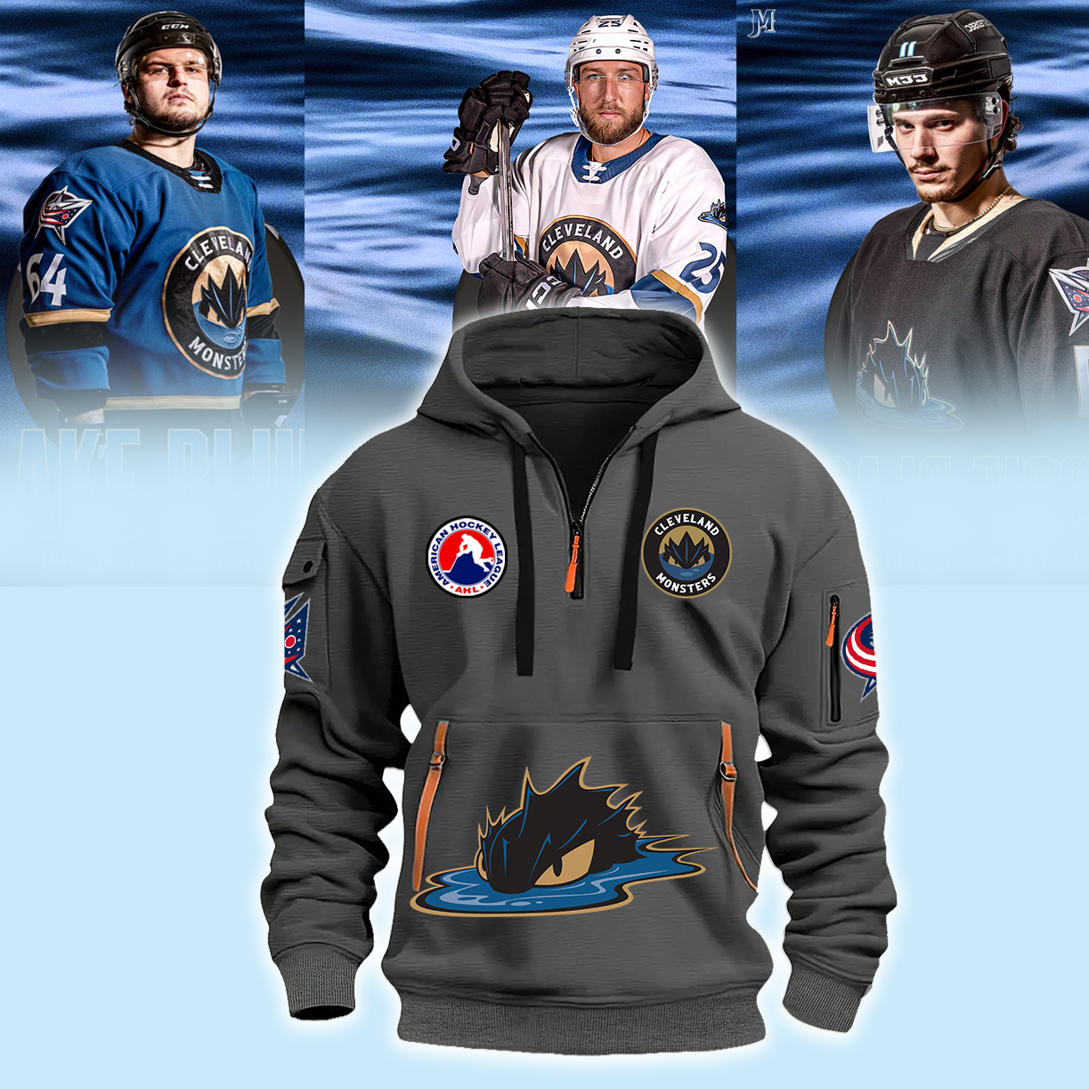 Cleveland Monsters New Hoodie (Gray)