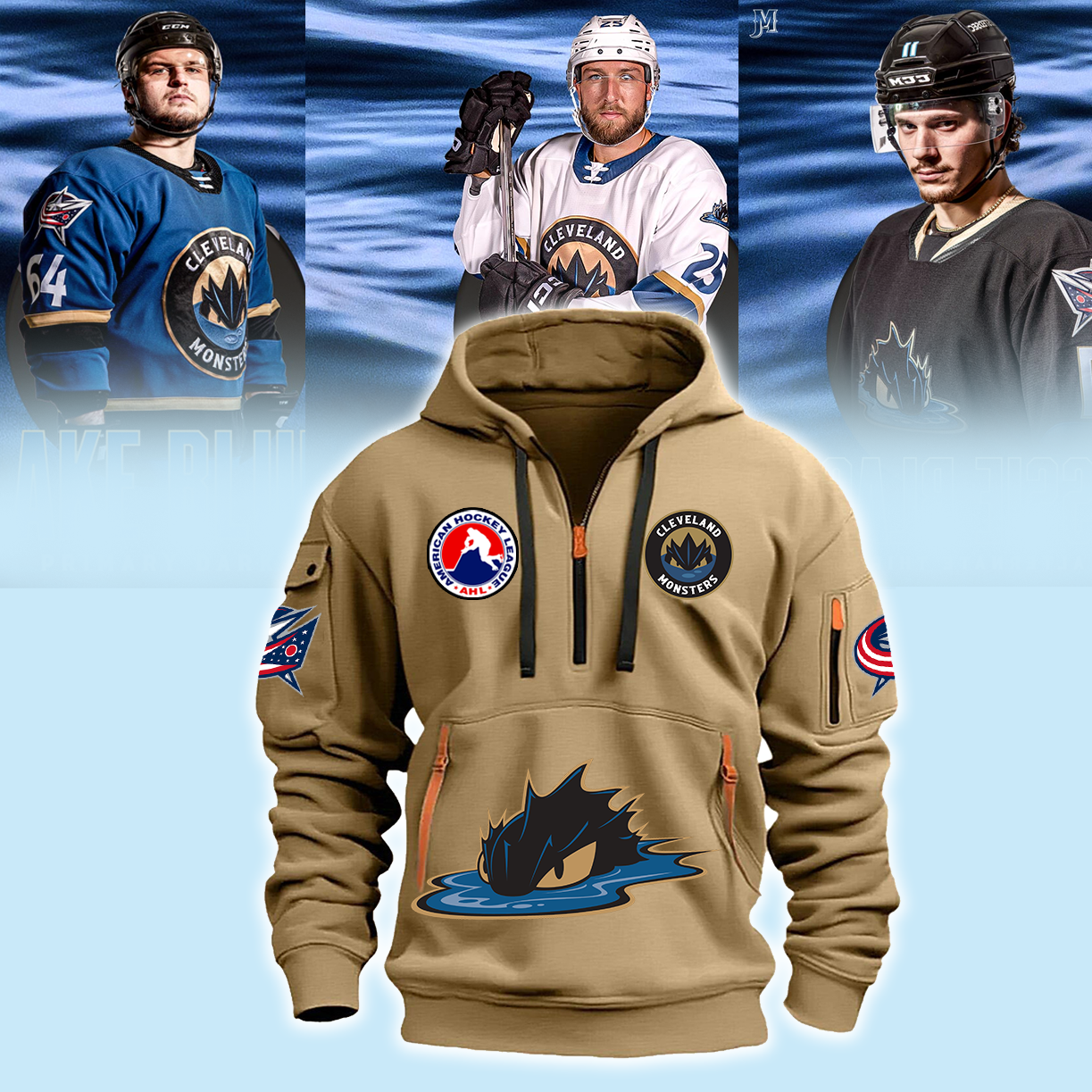 Cleveland Monsters New Hoodie (Khaki)
