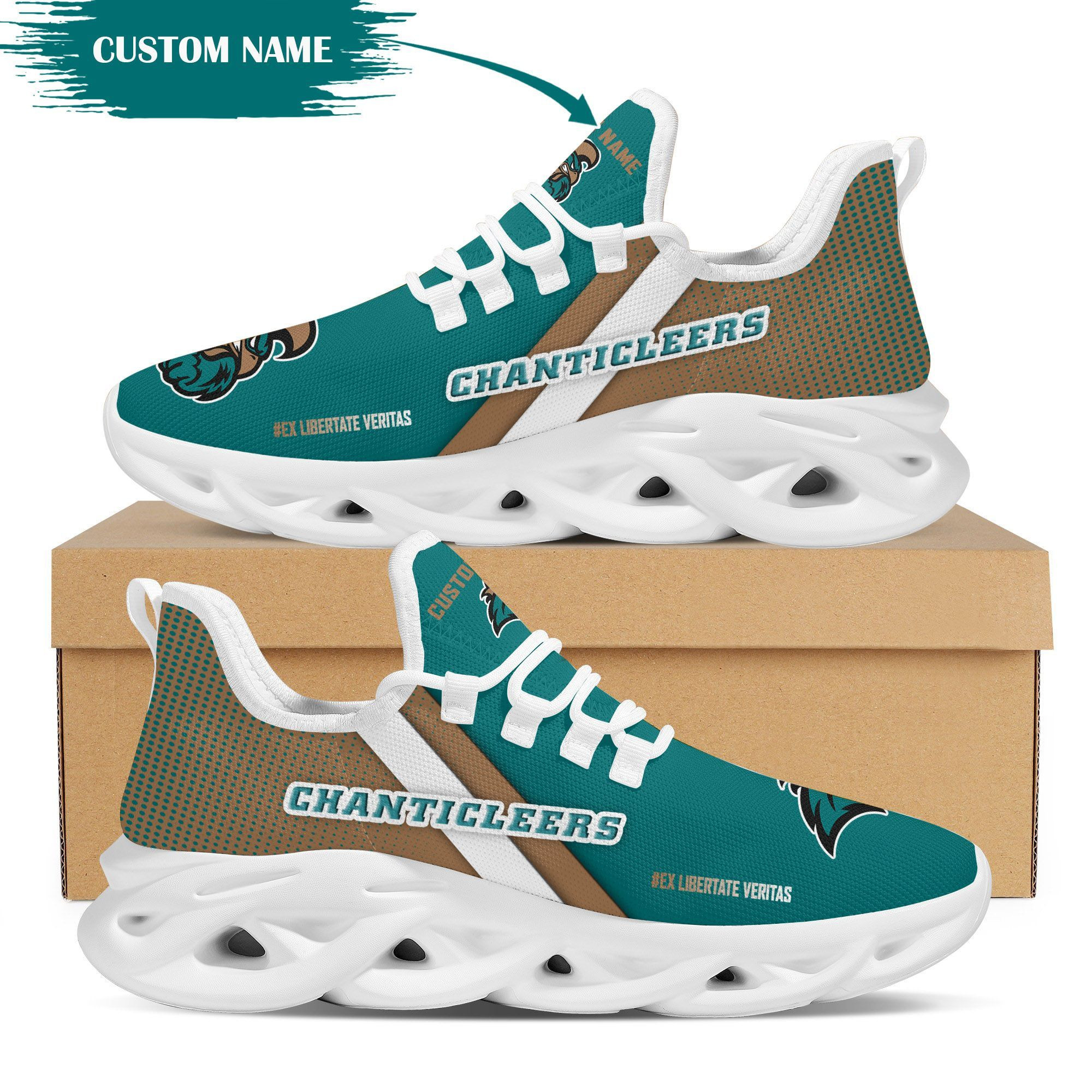 Coastal Carolina Chanticleers Custom Personalized Max Soul Sneakers Shoes