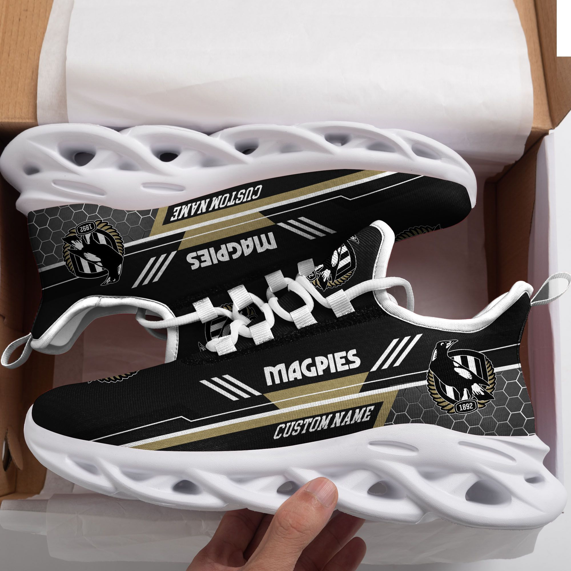 Collingwood Magpies Custom Personalized Max Soul Sneakers Shoes