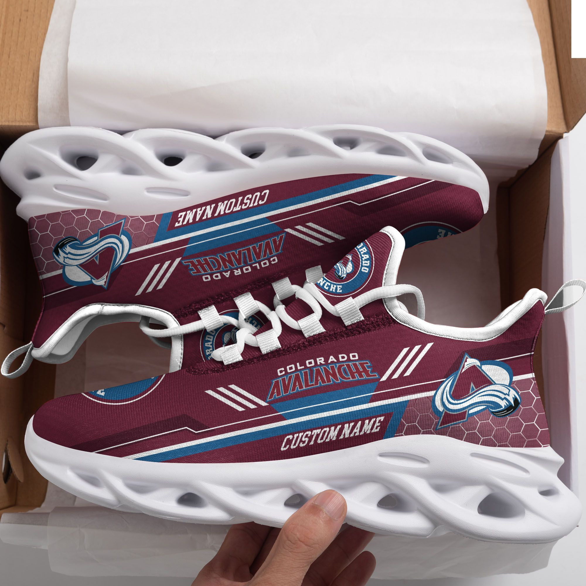 Colorado Avalanche Custom Personalized Max Soul Sneakers Shoes