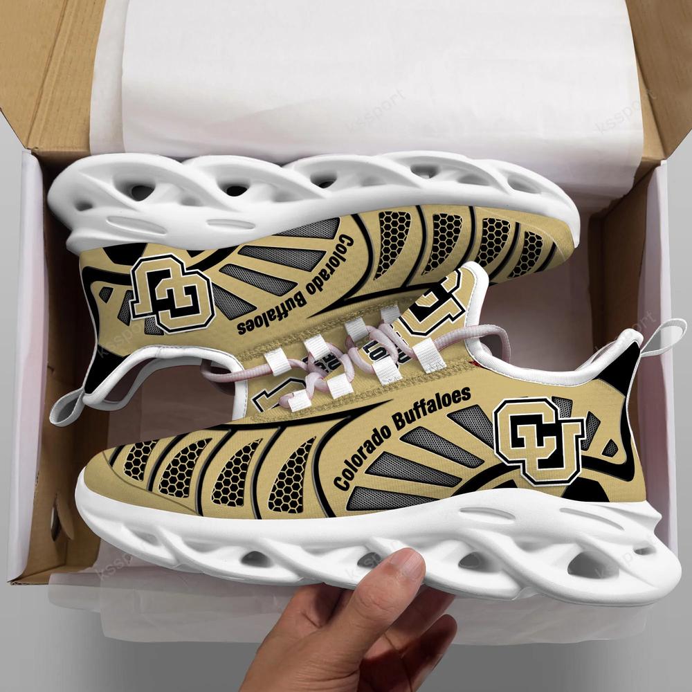 Colorado Buffaloes Max Soul Clunky, Black And White Running Shoes