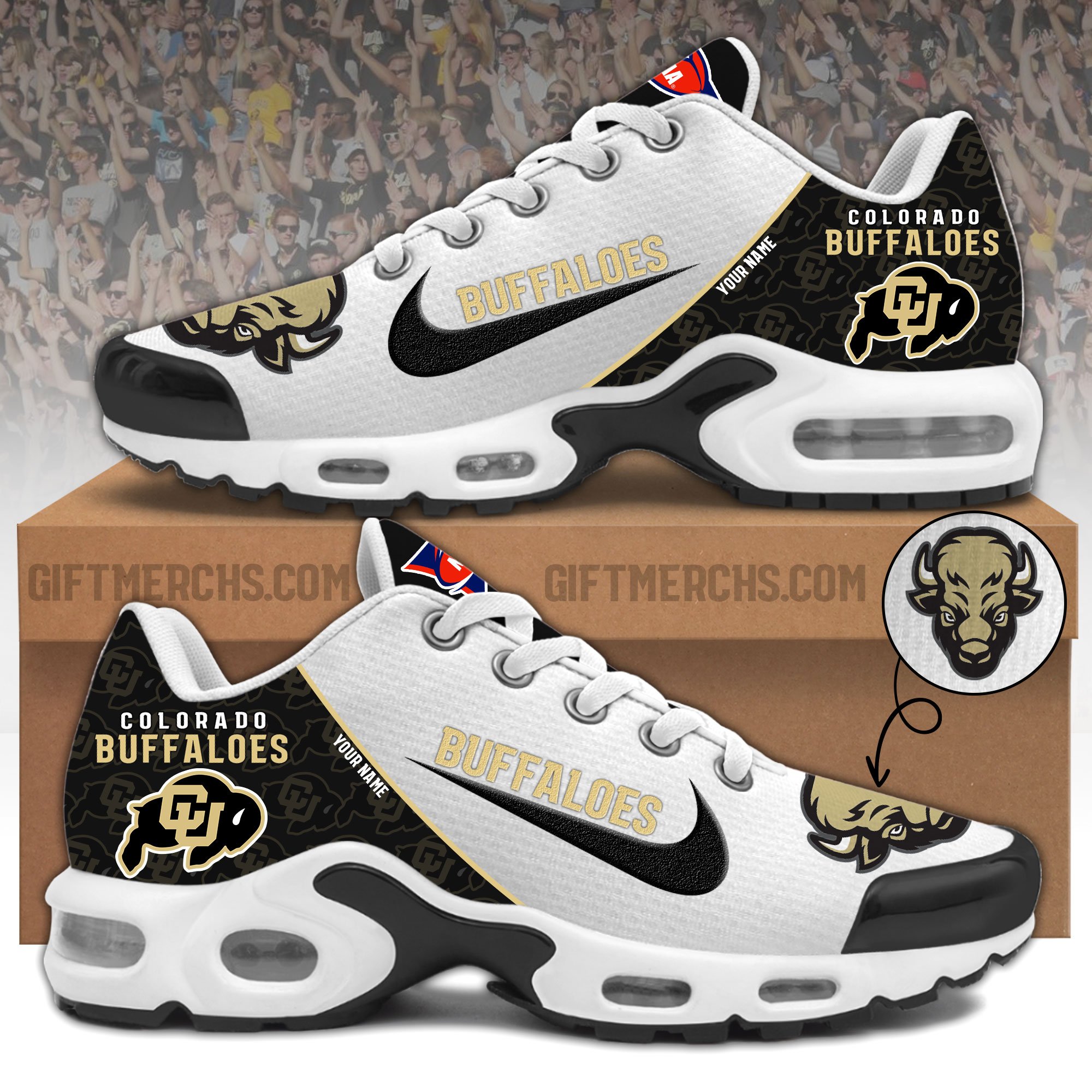 Colorado Buffaloes Personalized Shoes