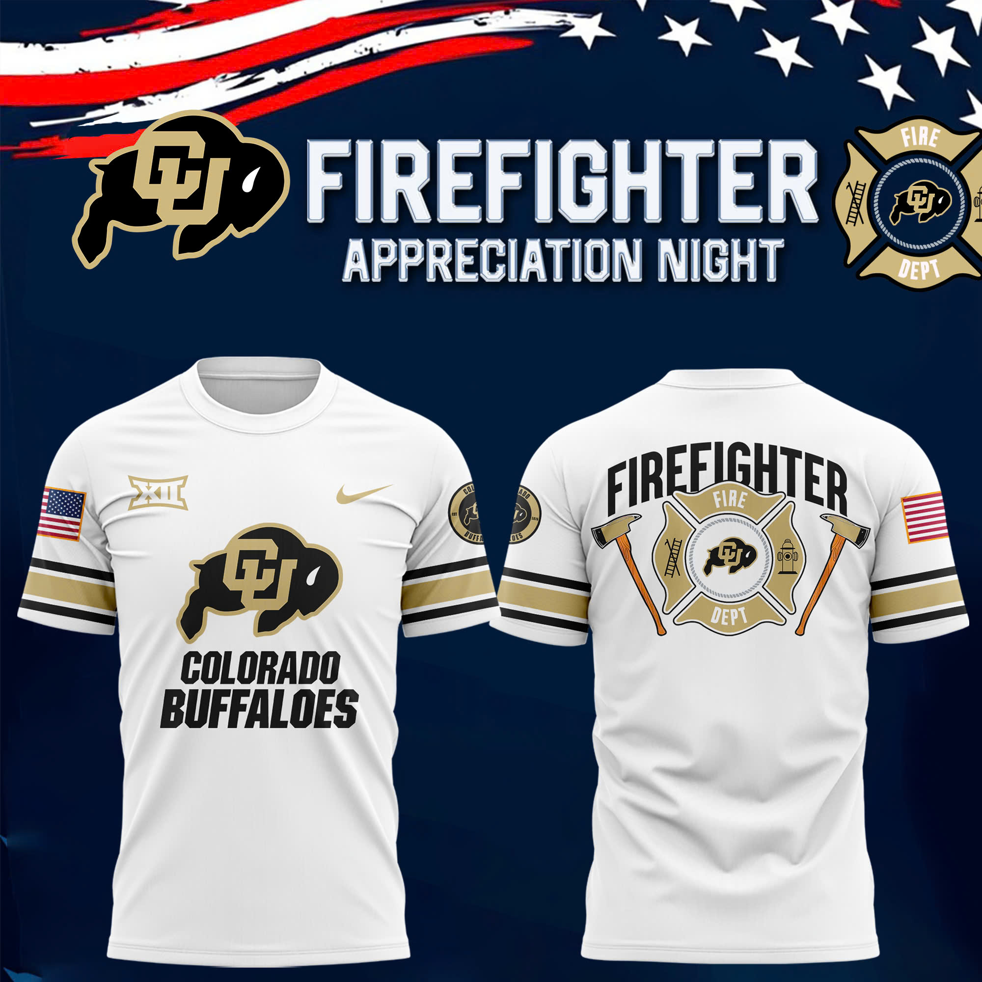 Colorado Buffaloes x Firefighter Appreciation Night Premium Tee