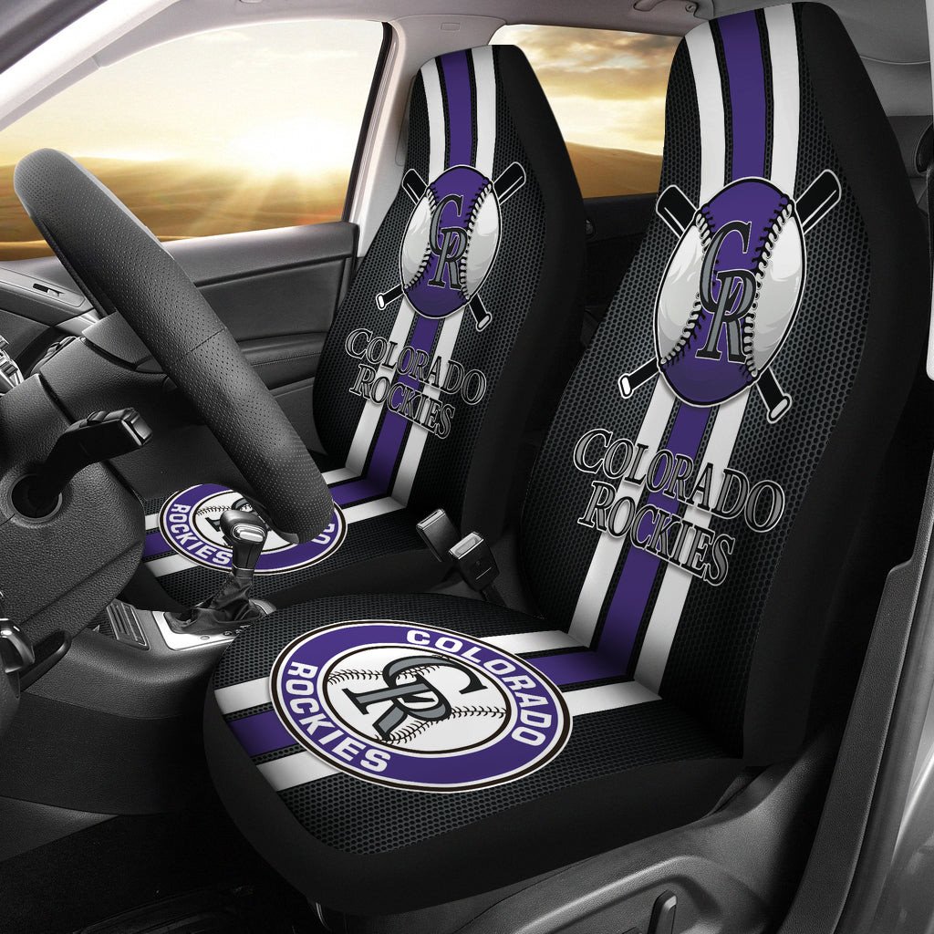 Colorado Rockies Car Seat Covers MBL Baseball Ph220914-09