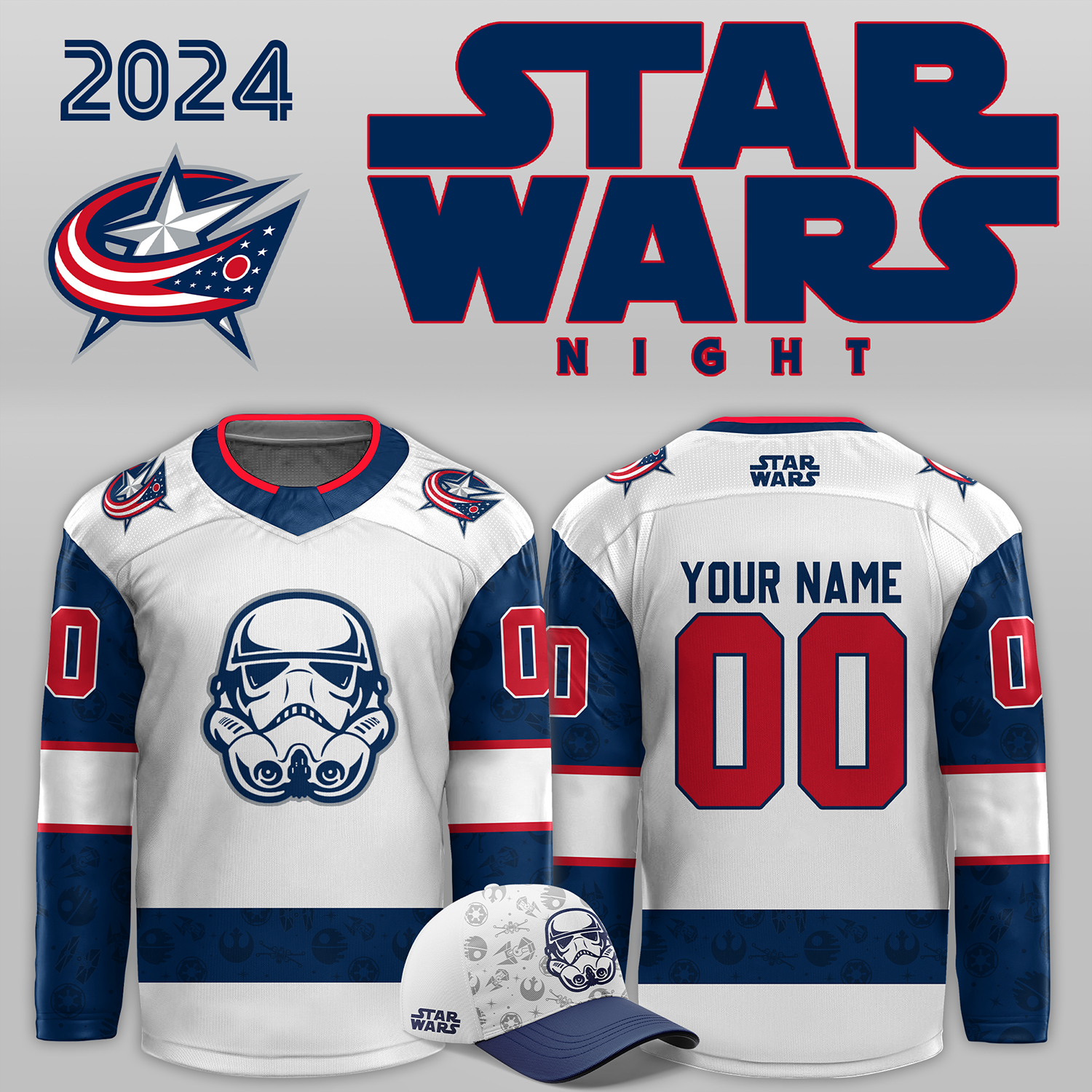 Columbus Blue Jackets x Star Wars Night Custom Jersey