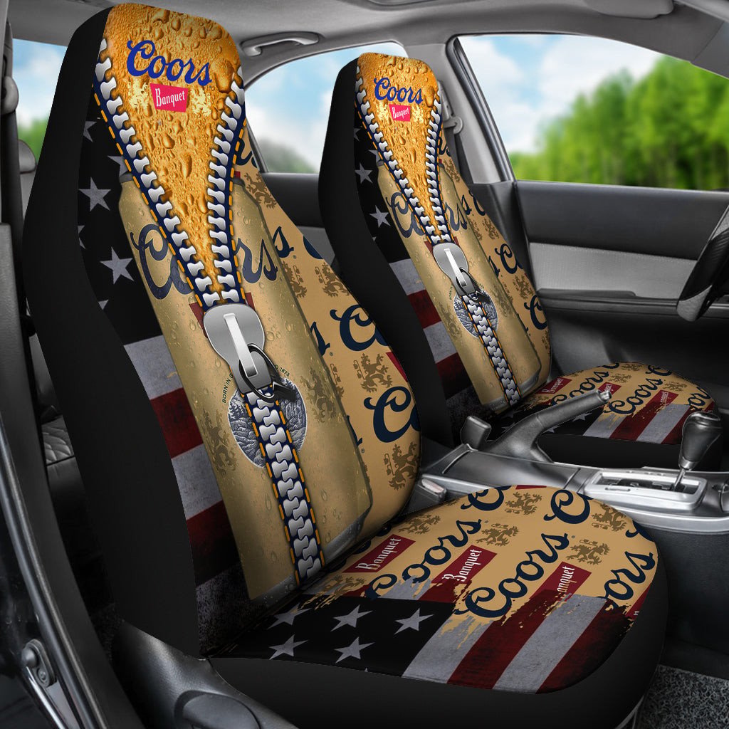 Coors Banquet Drinks Car Seat Covers Beer AA22092302