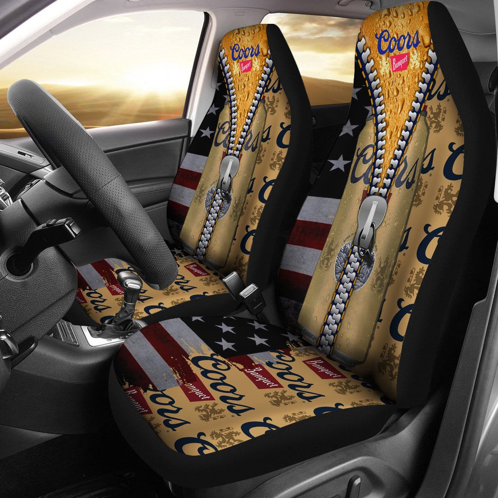 Coors Banquet Drinks Car Seat Covers Beer AA22092302