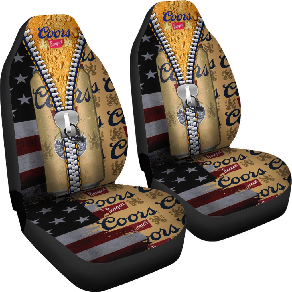 Coors Banquet Drinks Car Seat Covers Beer AA22092302