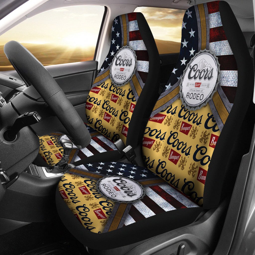 Coors Banquet Drinks Car Seat Covers Beer AA22092304