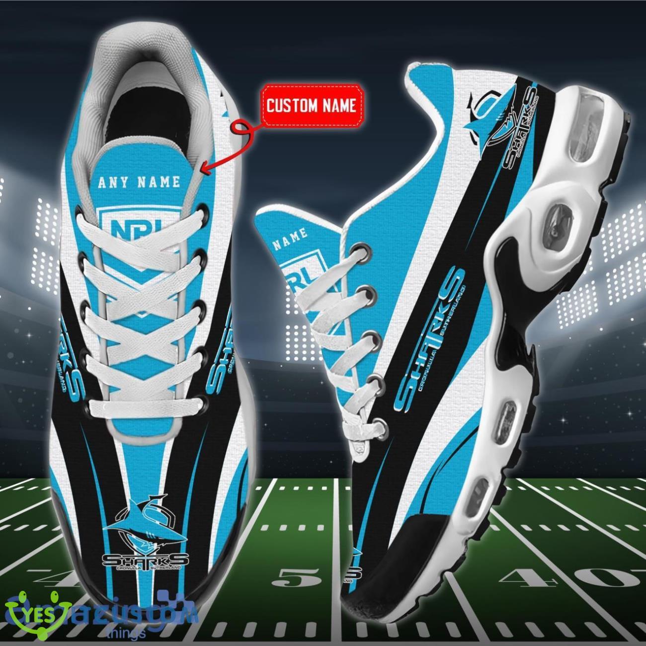 Cronulla-Sutherland Sharks Personalized Name Air Cushion Sports Shoes Sneaker KLTNS220251