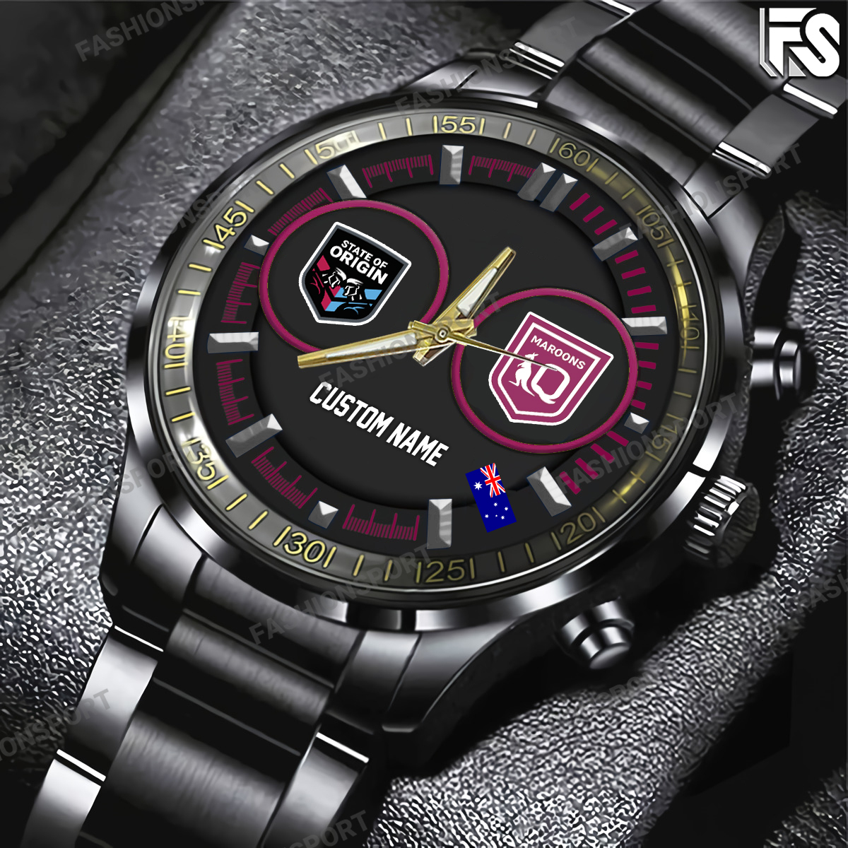 Custom Name LIVE Premium Black Hand Watch Queensland