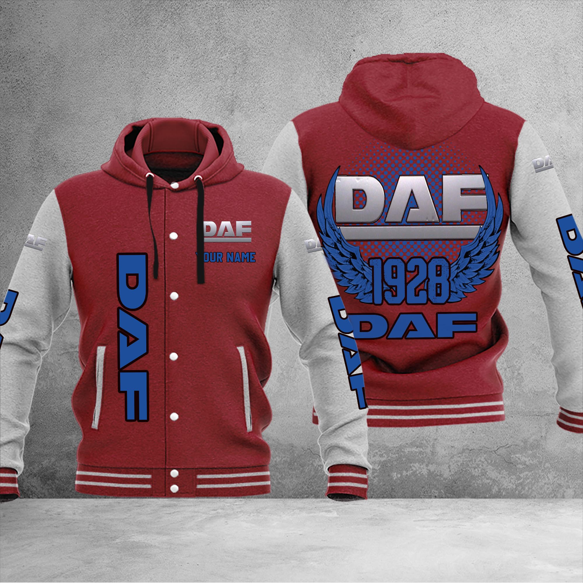 DAF DMHJ1035 Baseball Jacket Multicolor