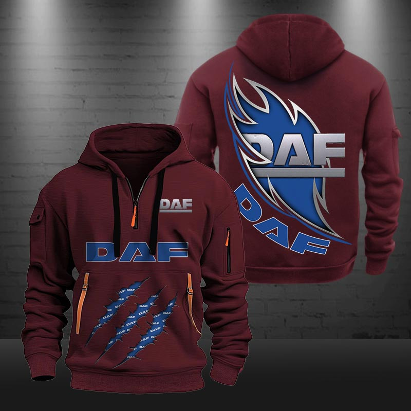 DAF New Zip Hoodie 0436 Multicolor
