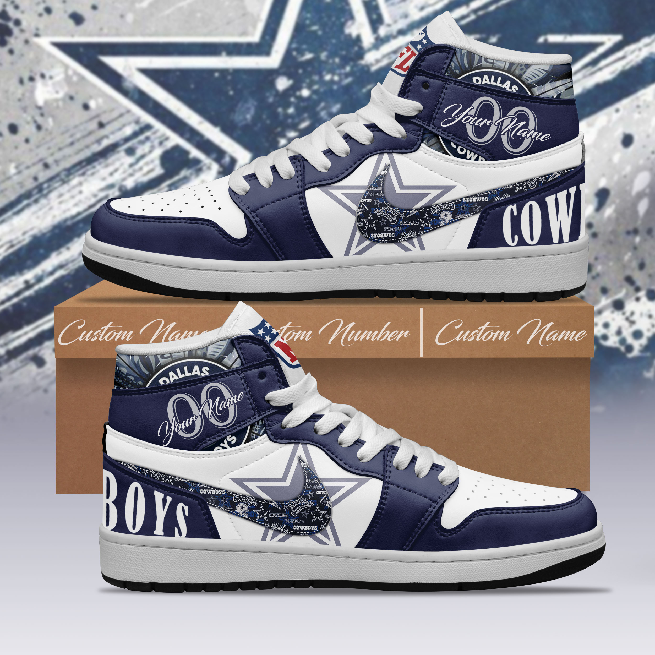 Dallas Cowboy Personalized Shoes ND047