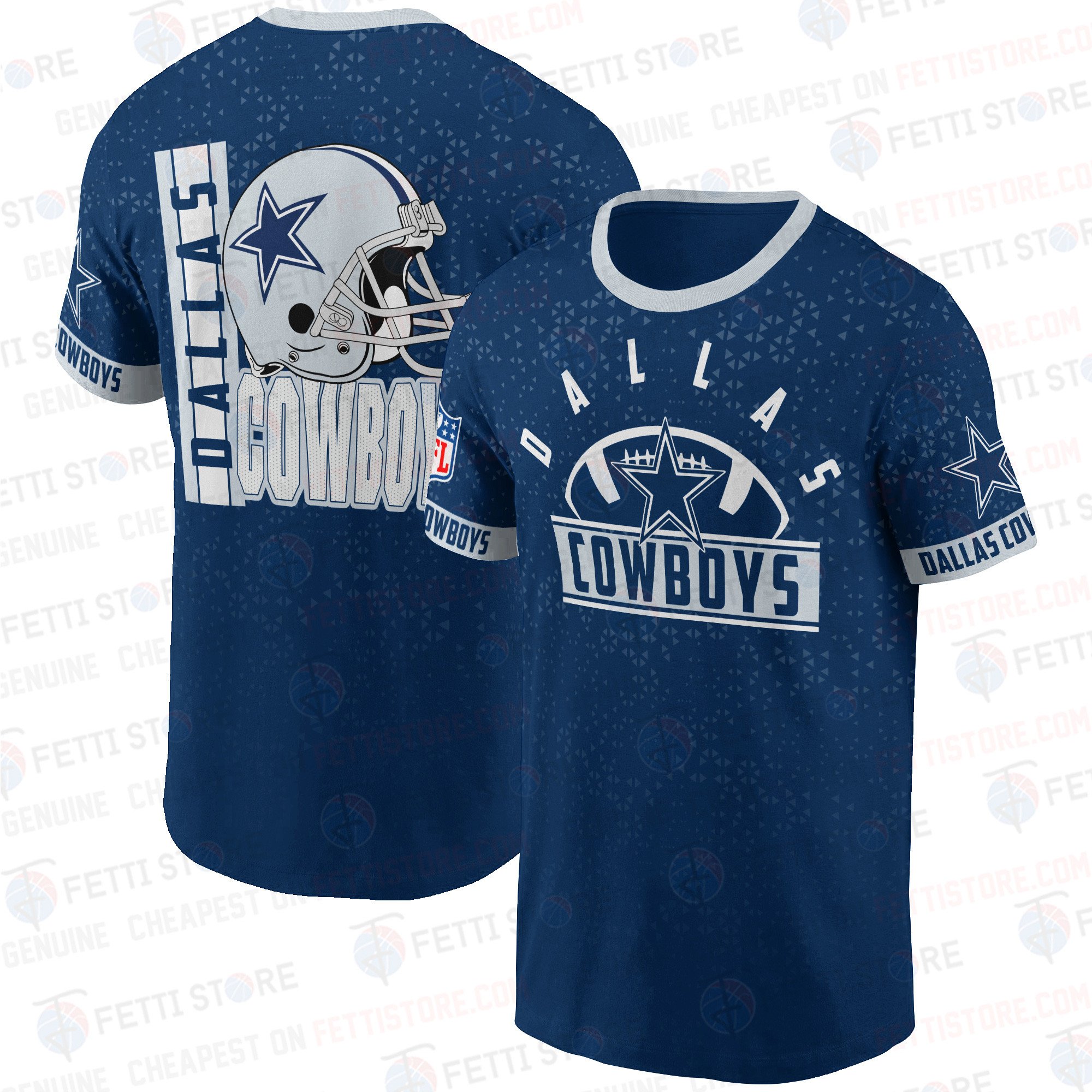 Dallas Cowboys American Football Leauge Pattern T Shirt