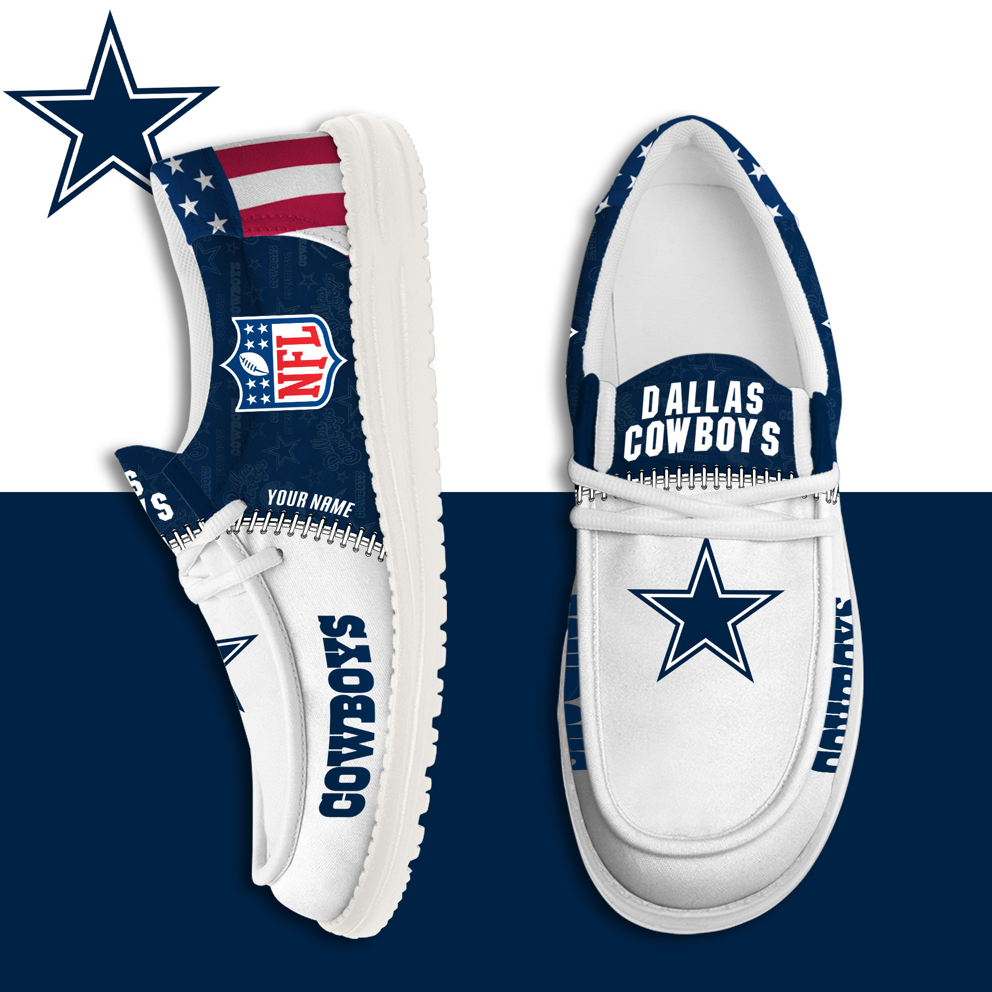 Dallas Cowboys Personalized Shoes