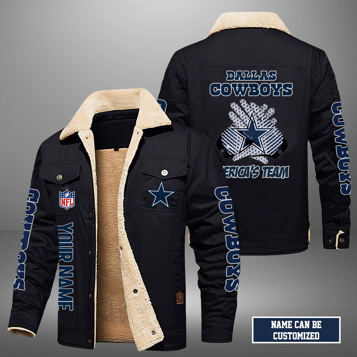 Dallas Cowboys SLogan Fleece Jacket SP30112023ID06DS09