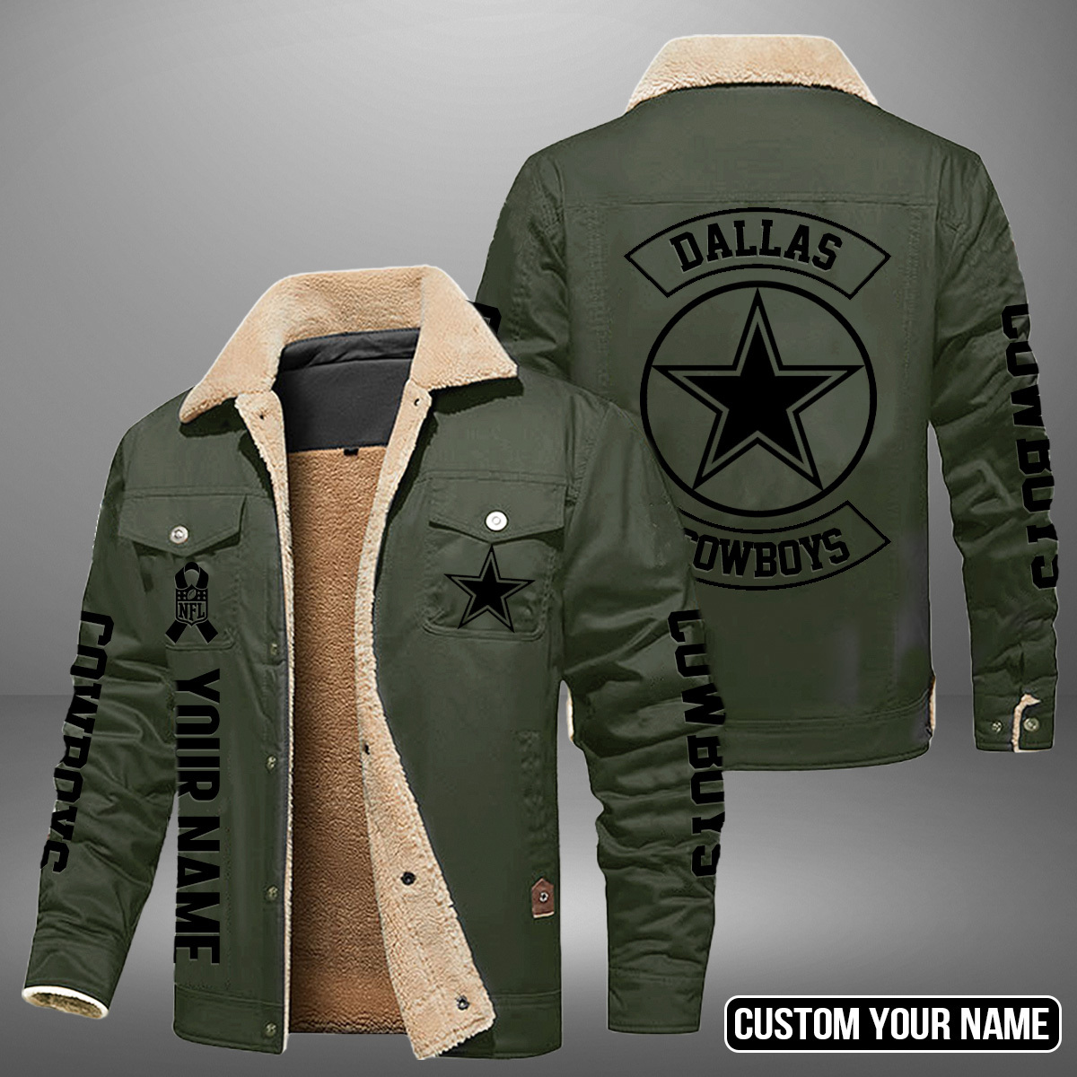 Dallas Cowboys Veteran Fleece Jacket SP1511202302ID06DS09