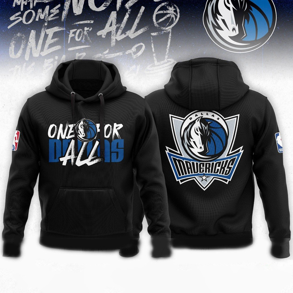 Dallas Mavericks One For All Quarter Half Zip Hoodie NBA Playoffs 2024 Mantra Fan Merch