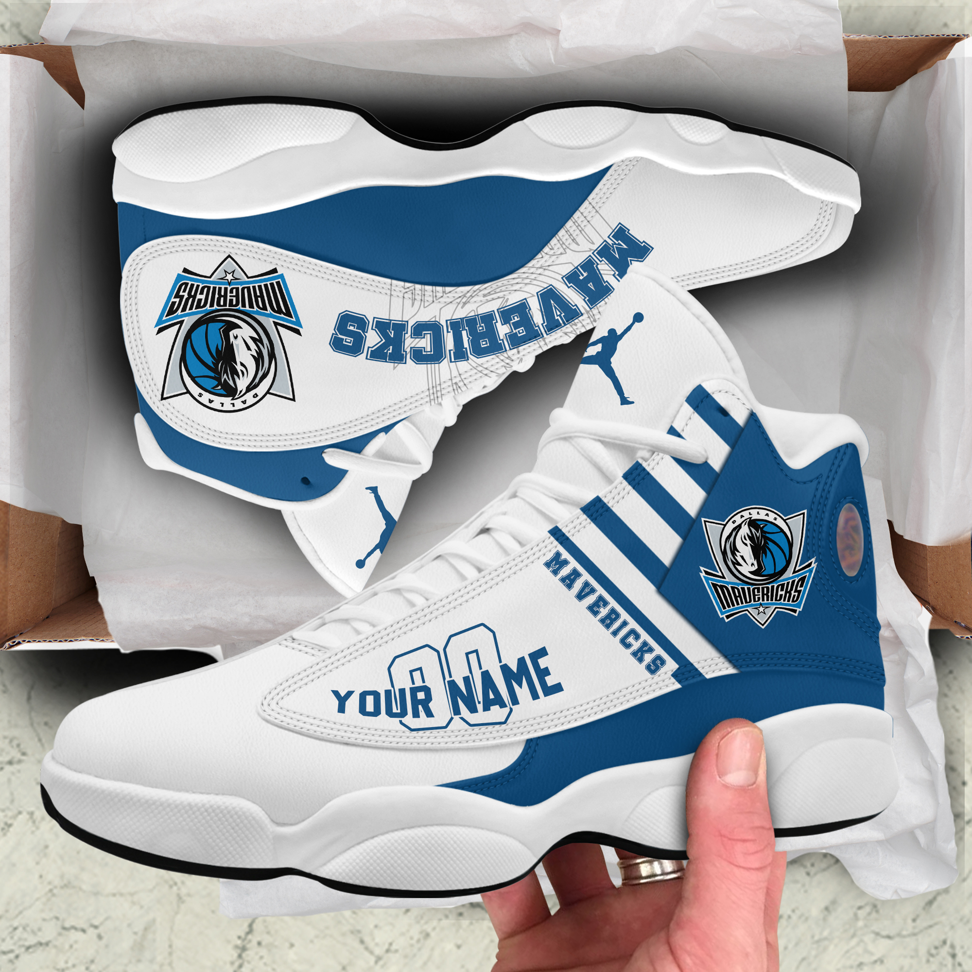 Dallas Mavericks Personalized Shoes J13